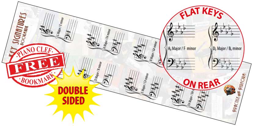 Free Piano Clef Bookmark